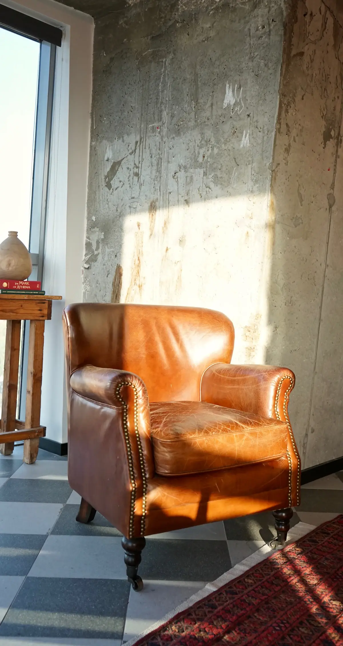 The Pecos Club Chair in cognac leather