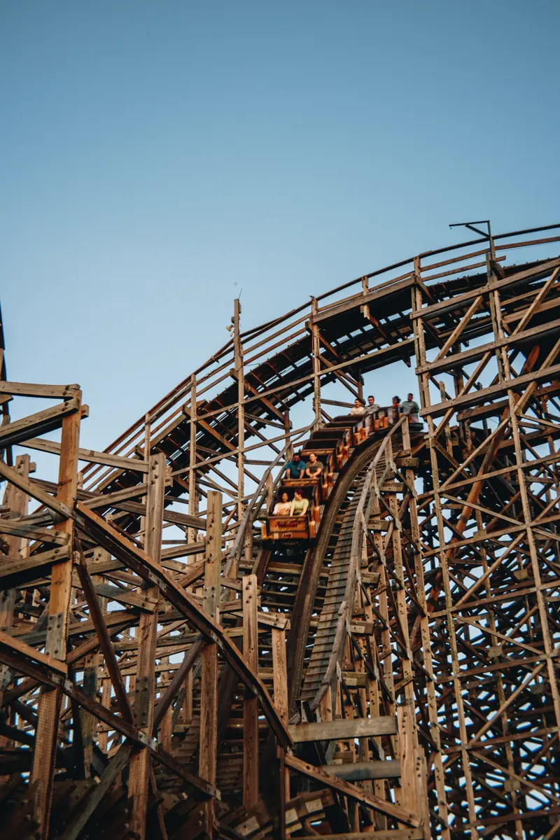 The Wrangler: A wooden coaster that rattles like a stampede
